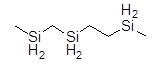 2,4,7-Trisilaoctane 구조식, C5H18Si3