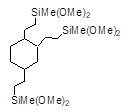 1,2,4-[Tris(2-methyldimethoxysilylethyl)]cyclohexane 구조식, CAS 1253594-08-9, C21H48O6Si3