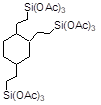 1,2,4-[Tris(2-triacetoxysilylethyl)]cyclohexane 구조식, C30H48O18Si3
