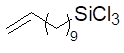 10-Undecenyltrichlorosilane 구조식, CAS 17963-29-0, C11H21Cl3Si