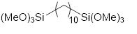 1,10-Bis(trimethoxysilyl)decane 구조식, CAS 122185-09-5, C16H38O6Si2
