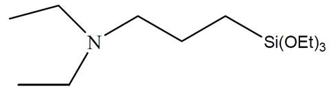 (N,N-Diethyl-3-aminopropyl)triethoxysilane 구조식, CAS 10049-42-0, C13H31NO3Si