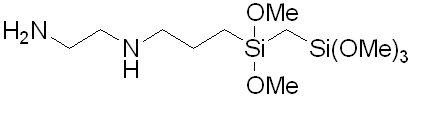 [N-(2-Aminoethyl)]-6-amino-1,1,1,3,3-pentamethoxy-1,3-disilahexane 구조식, CAS 2612159-33-6, C11H30N2O5Si2