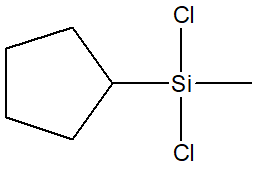 Cyclopenthylmethyldichlorosilane 구조식, CAS 14579-04-5, C6H12Cl2Si