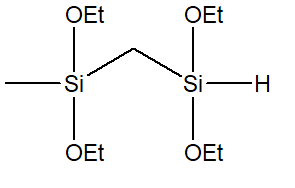 1,1,3,3-Tetraethoxy-1,3-disilabutane 구조식, CAS 1332305-47-1, C10H26O4Si2
