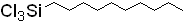 n-Decyltrichlorosilane 구조식, CAS 13829-21-5, C10H21Cl3Si