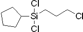 Chloropropylcyclopentyldichlorosilane 구조식, C8H15Cl3Si