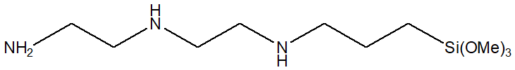 (3-Trimethoxysilylpropyl)diethylenetriamine, tech-95 구조식, CAS 35141-30-1, C10H27N3O3Si