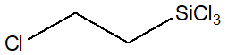 2-Chloroethyltrichlorosilane 구조식, CAS 6233-20-1, C2H4Cl4Si