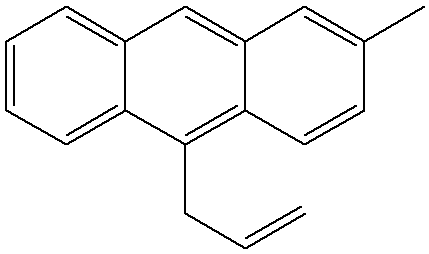 10-allyl-2-methylanthracene (Mixture of isomer) 구조식, C18H16