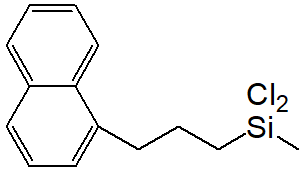 1-(3-(dichloromethylsilyl)propyl)naphthalene 구조식, CAS 18407-54-0, C14H16Cl2Si