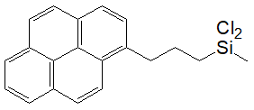 1-(3-(Dichloromethylsilyl)propyl)pyrene (mixture of isomers) 구조식, CAS 113783-46-3, C20H18Cl2Si