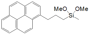 1-(3-(Dimethoxymethylsilyl)propyl)pyrene (mixture of isomers) 구조식, C22H24O2Si