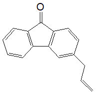 3-Allylfluorenone (mixture of isomers) 구조식, C16H12O