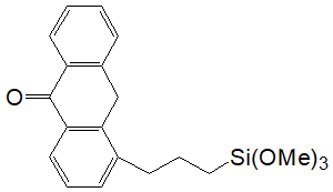 4-(3-(Trimethoxysilyl)propyl)anthrone (mixture of isomers) 구조식, C20H24O4Si