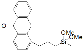 4-(3-(Dimethoxymethylsilyl)propyl)anthrone (mixture of isomers) 구조식, C20H24O3Si