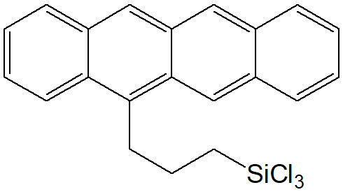 5-(3-Trichlorosilylpropyl)tetracene (Mixture of isomer) 구조식, C21H17Cl3Si