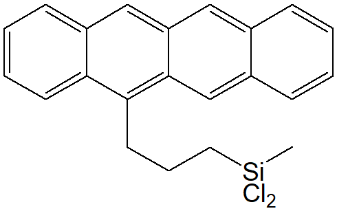 5-(3-Dichloromethylsilylpropyl)tetracene (Mixture of isomer) 구조식, C22H20Cl2Si