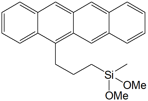 5-(3-Dimethoxymethylsilylpropyl)tetracene (Mixture of isomer) 구조식, C24H26O2Si