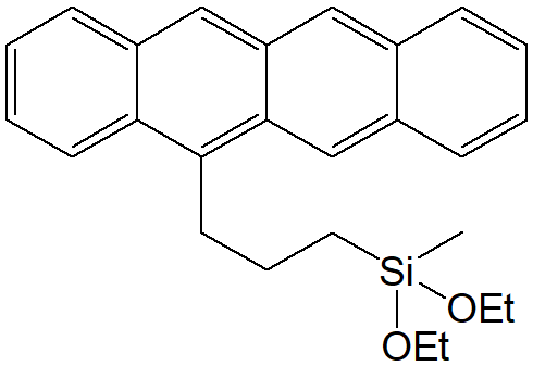 5-(3-Diethoxymethylsilylpropyl)tetracene (Mixture of isomer) 구조식, C26H30O2Si