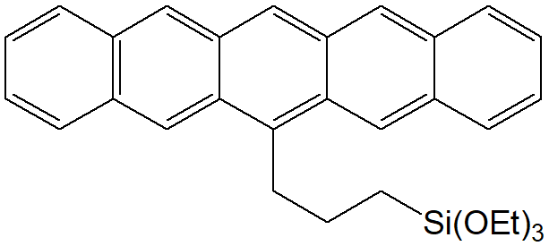 6-(3-Triethoxysilylpropyl)pentacene (mixture of isomer) 구조식, C31H34O3Si