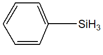 Phenylsilane 구조식, CAS 694-53-1, C6H8Si