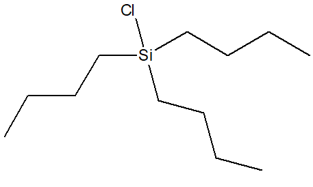 Tri-n-butylchlorosilane 구조식, CAS 995-45-9, C12H27ClSi