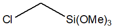 CHLOROMETHYLTRIMETHOXYSILANE 구조식, CAS 5926-26-1, C4H11ClO3Si