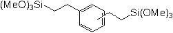 Bis(2-trimethoxysilylethyl)benzene 구조식, CAS 58298-01-4, C16H30O6Si2
