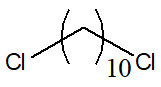 1,10-Dichlorodecane 구조식, CAS 2162-98-3, C10H20Cl2