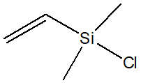 Vinyldimethylchlorosilane 구조식, CAS 1719-58-0, C4H9CLSI