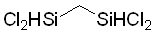 Bis(dichlorosilyl)methane, 95% (isomeric mixture) 구조식, CAS 18081-42-0, CH4Cl4Si2