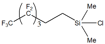 Nonafluorohexyldimethylchlorosilane 구조식, CAS 119386-82-2, C8H10ClF9Si