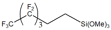 Nonafluorohexyltrimethoxysilane 구조식, CAS 85877-79-8, C9H13F9O3Si