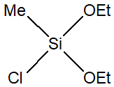 Methyldiethoxychlorosilane 구조식, CAS 18157-20-5, C5H13ClO2Si
