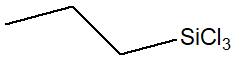 n-Propyltrichlorosilane 구조식, CAS 141-57-1, C3H7Cl3Si