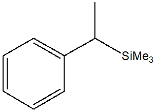 1,1,1-Trimethyl-2-phenyl-1-silapropane 구조식, CAS 17961-78-3, C11H18Si