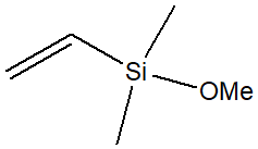 Vinyldimethylmethoxysilane 구조식, CAS 16546-47-7, C5H12OSi