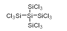 Dodecachloroneopentasilane 구조식, CAS 50350-62-4, Cl12Si5
