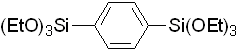 1,4-Bis(triethoxysilyl)benzene 구조식, CAS 2615-18-1, C18H34O6Si2