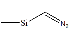(Trimethylsilyl)diazomethane solution (2.0M in diethyl ether) 구조식, CAS 18107-18-1, C4H10N2Si