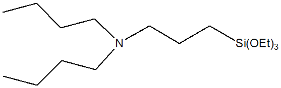 (N,N-Dibutyl-3-aminopropyl)triethoxysilane 구조식, CAS 53813-18-6, C17H39NO3Si
