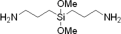Bis(3-aminopropyl)dimethoxysilane 구조식, C8H22N2O2Si