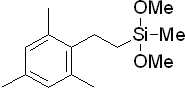 2,2-Dimethoxy-4-(2,4,6-trimethylphenyl)-2-silabutane 구조식, C14H24O2Si