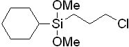 Chloropropylcyclohexyldimethoxysilane 구조식, C11H23ClO2Si