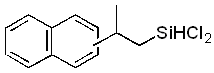 1,1-Dichloro-3-naphthyl-1-silabutane, 98% (mixture of isomers) 구조식, C13H14Cl2Si