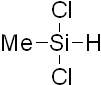 Methyldichlorosilane 구조식, CAS 75-54-7, CH4Cl2Si