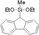 (9-Fluorenyl)methyldiethoxysilane 구조식, C18H22O2Si