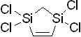 1,1,3,3-Tetrachloro-1,3-disilacyclopent-4-ene 구조식, C3H4Cl4Si2