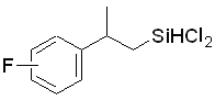 1,1-Dichloro-3-(fluorophenyl)-1-silabutane, 98% (mixture of isomers) 구조식, CAS 176329-55-8, C9H11Cl2FSi